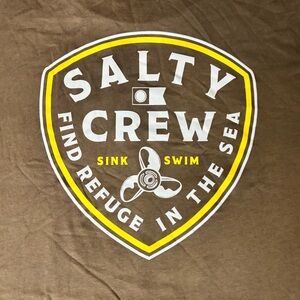 Salty Crew Brown Short-Sleeve T-Shirt, Size: XL, NWOT